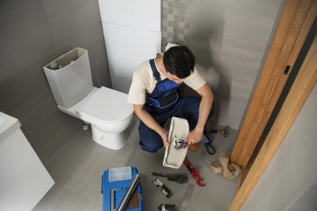 male plumber working fix problems client s house male plumber working fix problems client s house