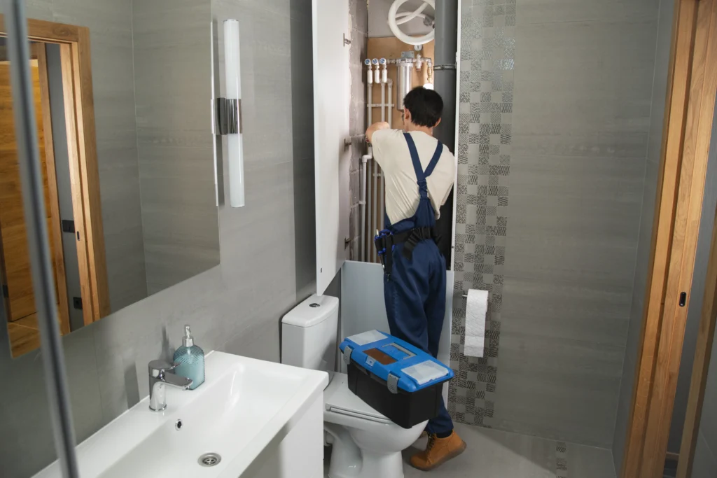male plumber working fix problems client s house (2) male plumber working fix problems client s house (2)